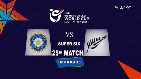 cricbuzz u19|India U19 vs New Zealand U19, 25th Match, Super Six, Group 1.